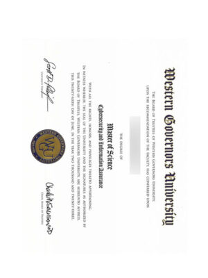 Latest sample display of Western Governor's University certificates