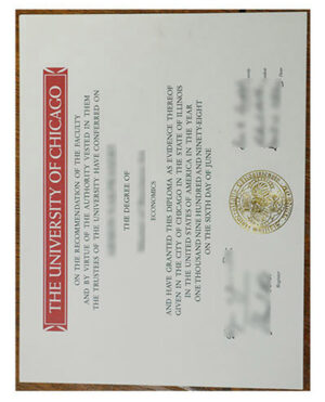 What is the degree certificate of the University of Chicago like?