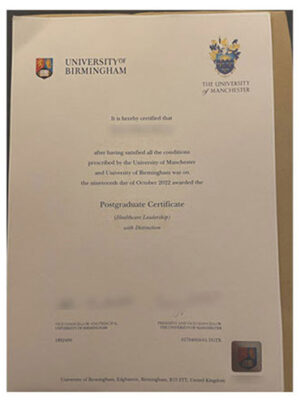 Order the degree diploma certificate of the University of Birmingham online