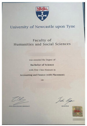 Latest sample display of Newcastle University certificates