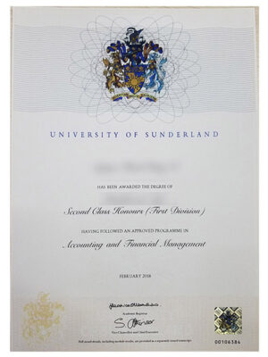 The best Sunderland University certificate