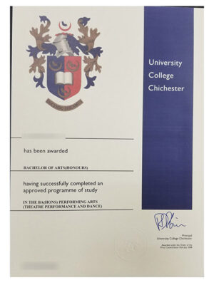 Latest sample display of Chichester University certificates