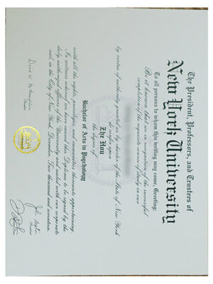 Ordering the New York University diploma certificate online