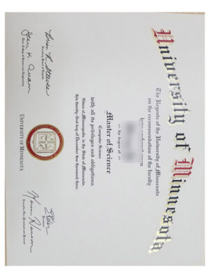 Please be sure to purchase a certificate diploma from the University of Minnesota.
