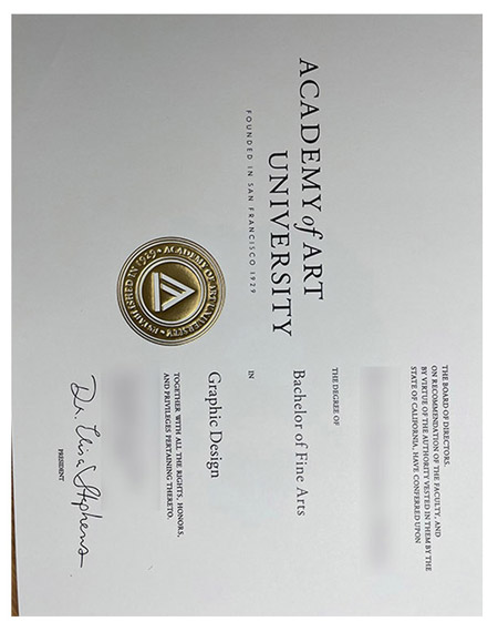 What is the degree certificate of San Francisco Art University like?