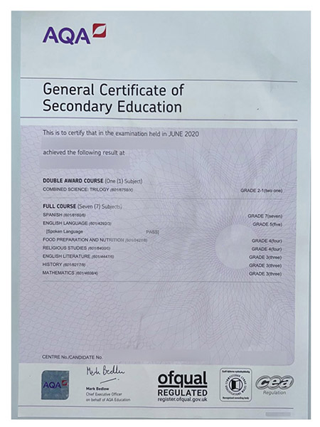 High-quality AQA certificates purchase