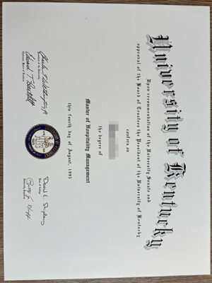 How to order a University of Kentucky certificate？